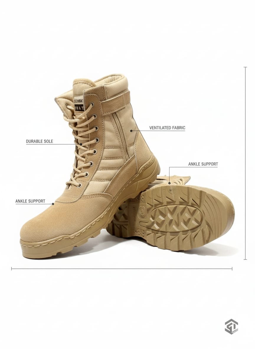 Premium Combat Shoes ( Desert Color )